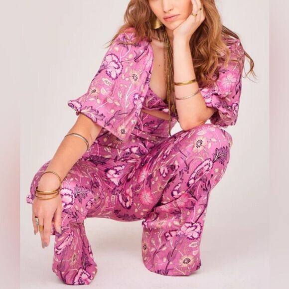 Jen’s Pirate Booty Baroque Highgrove Jumpsuit in Cerise - Picture 5 of 12